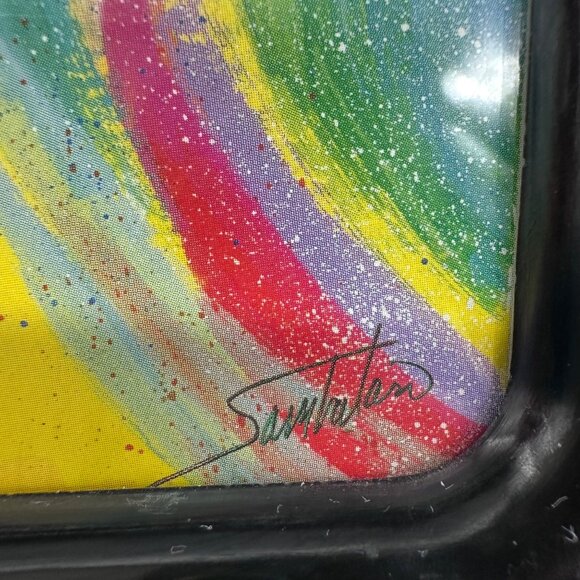 Vintage Race Car Wall Hangings Sam Balard Set Of 2 Prints Black Frames NASCAR - Picture 4 of 11